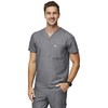 FIGS Leon Three-Pocket Scrub Top for Men - Graphite, XL