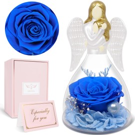 Yamonic Gifts for Mum, Eternal Rose in Glass Mum Figure, Mother's Day Gifts for Mum, Birthday Gift for Mum, Gifts for Daughters, Eternal Flower for Mother's Day, Mother Gift