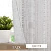 NICETOWN Open Linen Wave Sheer Living Room Curtains for Large