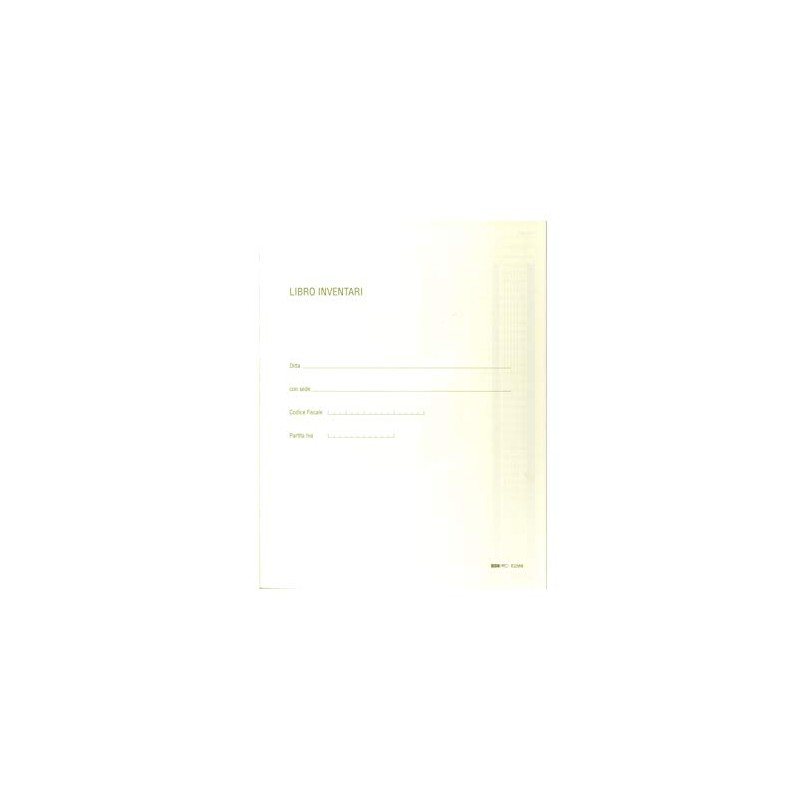 Edipro E2369 Inventory Book 92 Numerated Pages F.to 31 x