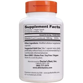 Doctor's Best Best Vitamin C 500mg, 120 Count