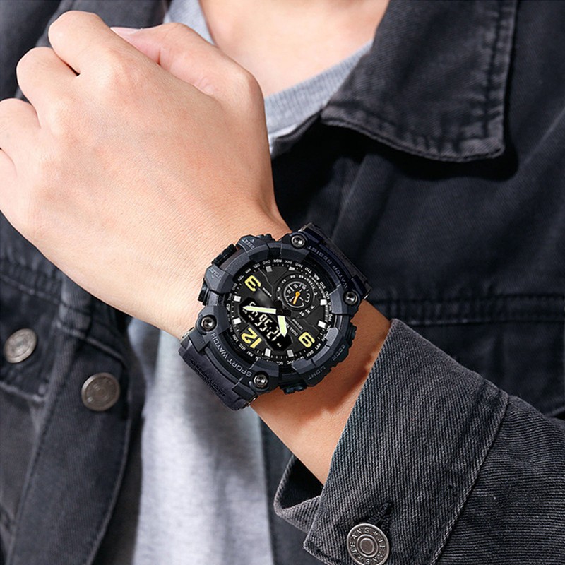 Men Digital Watch Waterproof Stopwatch Timing Date Display Alarm Clock
