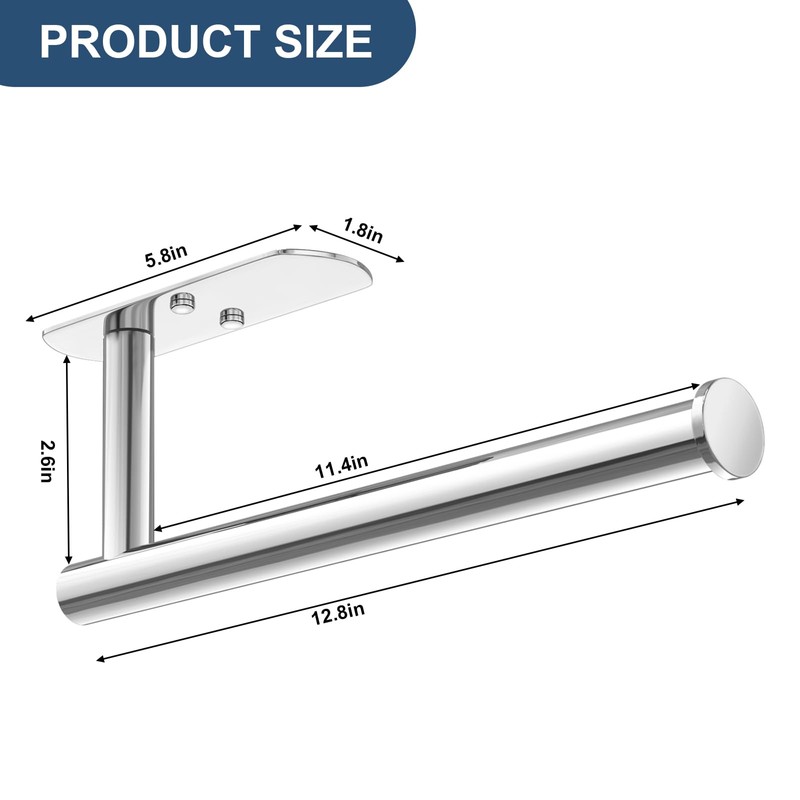 VAEHOLD Self Adhesive Paper Towel Holder Under Cabinet Mount, Wall