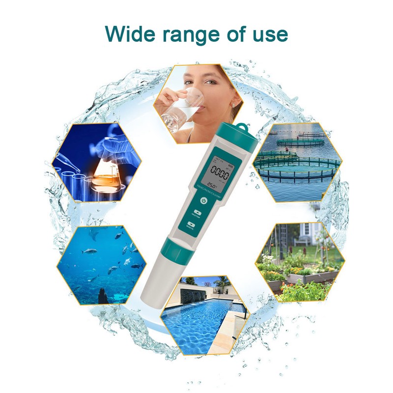 Multifunctional Digital 7 in 1 Water Quality Tester Portable High