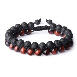 COAI Gemstones Hand-knotted Double Layer Bracelet, Gemstone