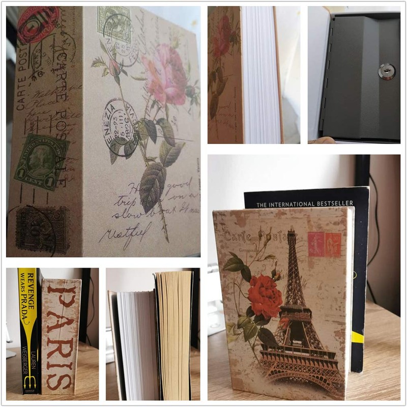 Security Box, Haofy Book Safe with 2 Keys, Cash Box,