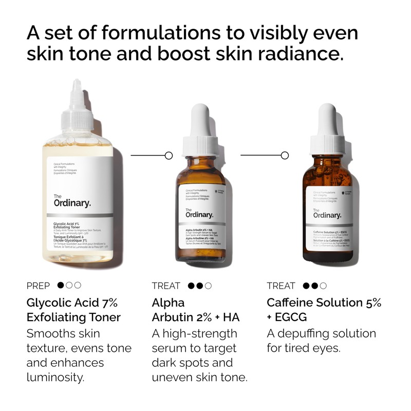 The Ordinary The Bright Set, 3-Step Regimen for Radiant, Even