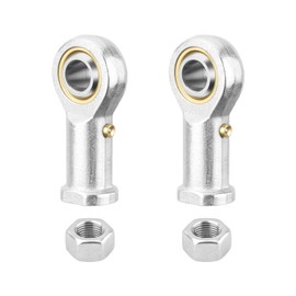 HiPicco PHS8 Rod End Bearing, 2pcs 8mm Bore Pre-Lubricated M8x1.25mm Metric Female Thread Right Hand Heim Joint with Jam Nuts