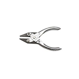 Grobet USA Parallel Action Pliers, Light, Flat Nose, Smooth, 5"