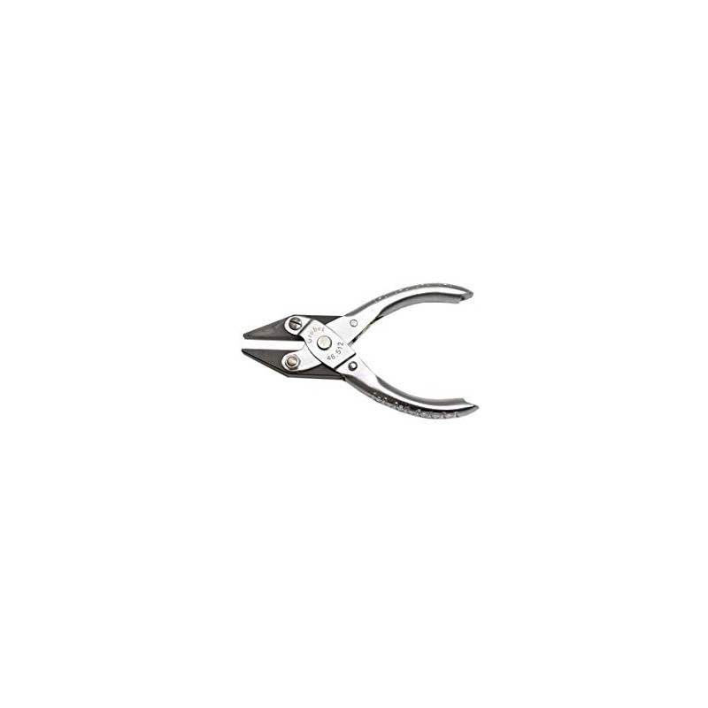 Grobet USA Parallel Action Pliers, Light, Flat Nose, Smooth, 5"