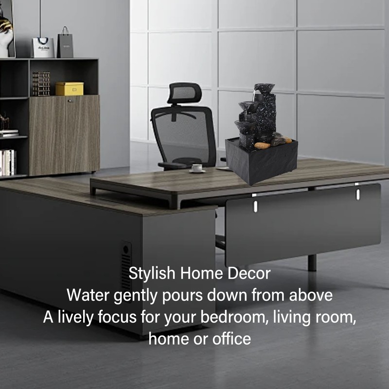 Tabletop Fountain Circulating Water Decorative USB Desk Waterfall Fountain with