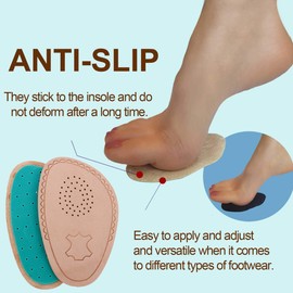 FOMIYES 3 Pairs Thickened Half Insoles for Women Anti-wear High Heel Cushions Comfortable Shoe Pad for Pumps