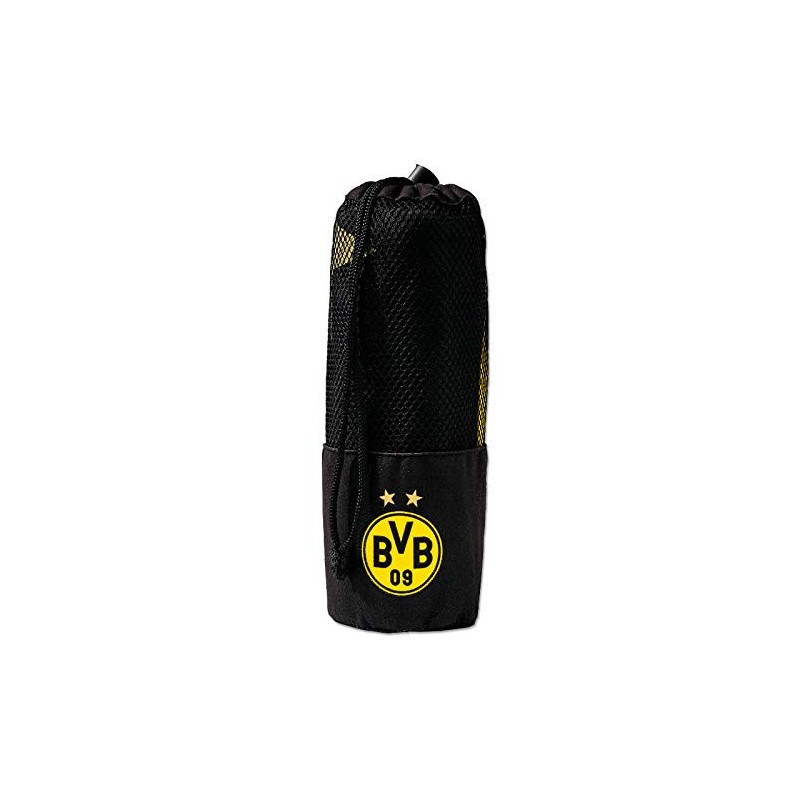 Borussia Dortmund Sports Towel with Pouch (One Size, Black), black