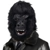 PartyHop Chimpanzee Monkey Chimp Head Mask Black Animal Latex Full