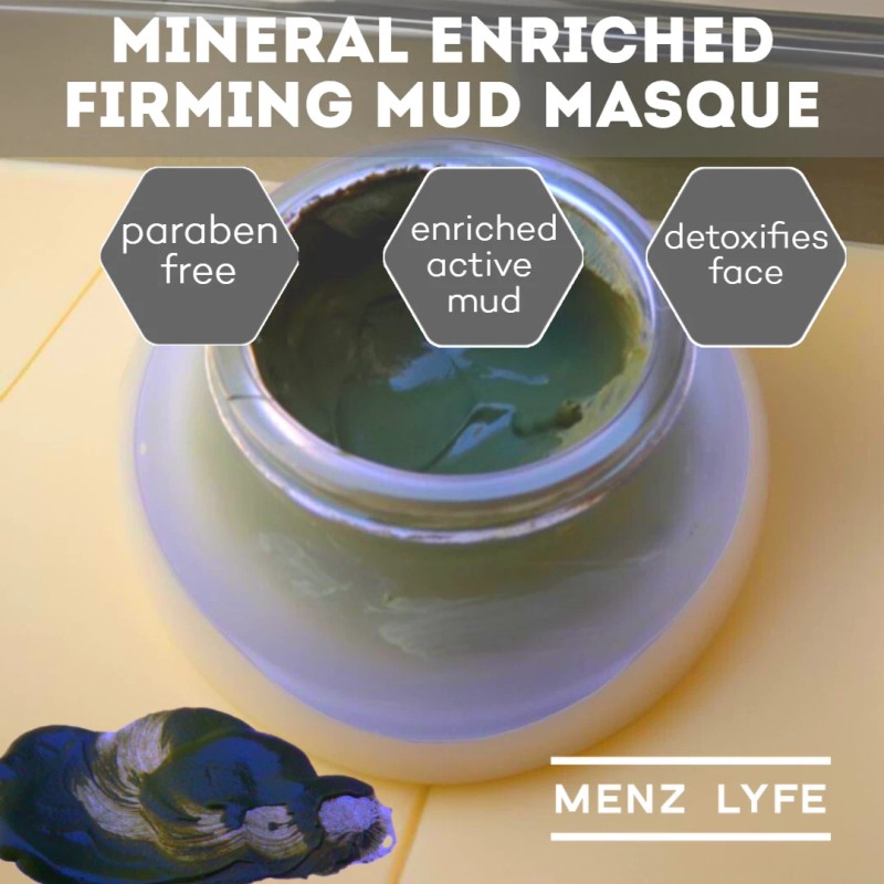 Menz Lyfe Firming Mud Mask , Deep Cleanse & Hydrate,