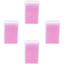 Operitacx 4 Cajas de Almohadillas Removedoras de Pegamento para Extensiones de Pestañas, Toallitas Profesionales de Limpieza, Color Rosa, 800 Piezas para Salón y Uso de Viaje