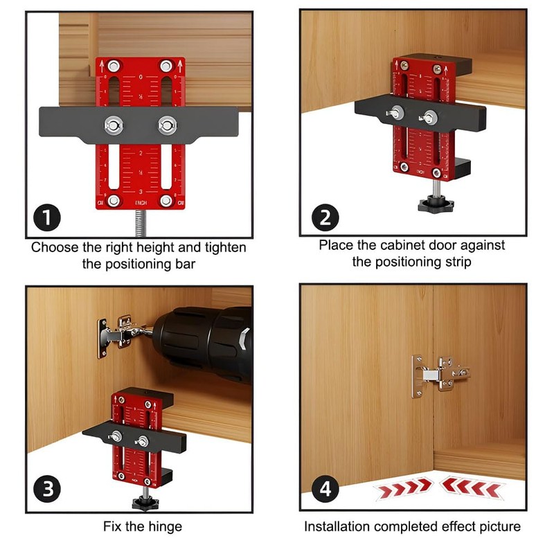 YANGUN Cabinet Door Installation Positioner, Adjustable Cabinet Door Installation Positioner,