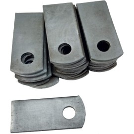 Steel Weld Tab, 1" W, 2-3/8" H 3/8" Hole, 1/8" Thickness, Qty 25