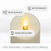 Luminara Outdoor Slim Pillar Flameless LED Candle, Set of 3