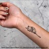 Azeeda 4 x 'Ratte Die Sich Hinlegt' Temporäre Tattoos -