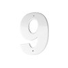 Montague Metal Products HHN-4-W-9 4" Aluminum Outdoor Plaque, Medium, White