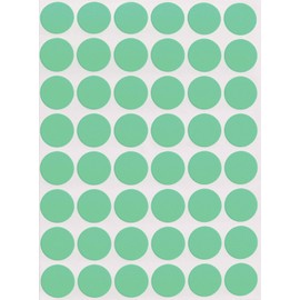 Royal Green Easter Egg Stickers in Pastel Green 5/8" Diameter (11/16) Round Label Stickers- Size 0.69-17mm DOTS 720 Pack