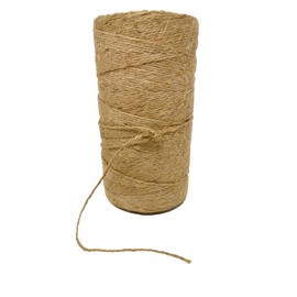 Jute Twine Jute Twine Triples, 2 mm Thick, Cord, Yarn, Natural Coloured as Craft Ribbon, Parcel Tape, Decoration for Tying in the Home or Garden, 465 Metres on a Roll with Cardboard Core