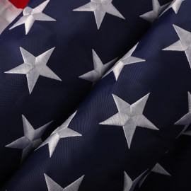 Outdoor 2 x 3 ft American Flags,Non Fading All Weather American Flag for Outside 2x3,Heavy Duty Nylon USA Flag,Durable US Flags with Embroidered Stars, Sewn Stripes, Brass Grommets,Sturdy American Flag 2x3 Ft