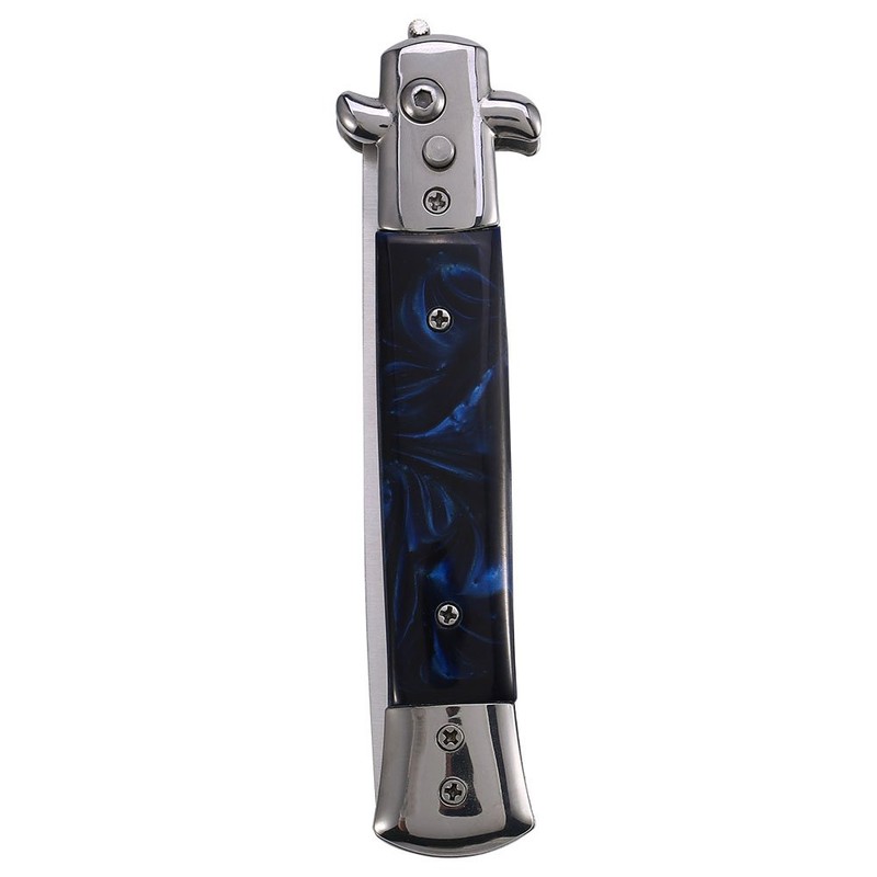 Men's Foldable Pocket Comb, Switchblade, Spring Folding Mechanism, Press Stud