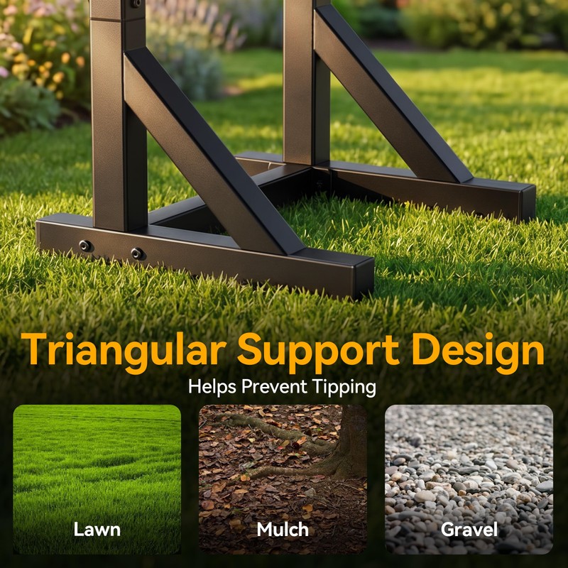 Garden Hose Holder Stand, Freestanding Heavy Duty Metal Hose Holder