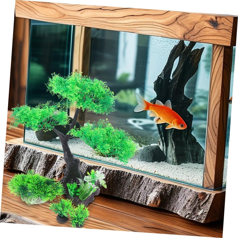 COLLBATH Freshwater Aquarium Plants Fish Tank Artificial Plants Set Realistic