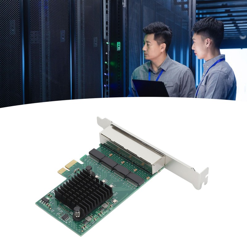 PCIe X1 Network Card 4 RJ45 Port 1000M High Speed