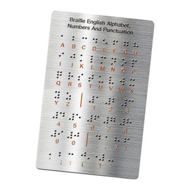 Perfeclan Braille Alphabet Board Braille Board Supplies Braille Learning Portable Educational Tool with Raised Dots for Blind Children