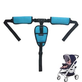 JRYXDS 3-Point Safety Belt, Replacement Safety Belts for Baby Pram High Chair, High Chair Straps, Adjustable Convertible Straps, Multifunctional Child Safety Belt, Buggy (B)