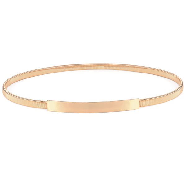 JASGOOD Skinny Metal Cinch Belt for Dress Stretch Thin Waist