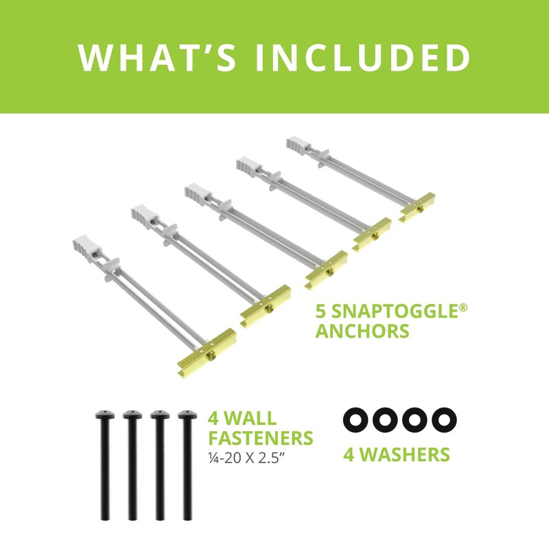 Kanto SW-KIT Steel Stud TV Mounting Kit | Includes SNAPTOGGLE®