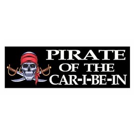 Pirate of The Car I Be in Sticker - Funny Decal Sticker for Your Car or Truck Window or Bumper