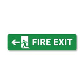 Fire Exit Sign - 6 x 24