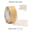 FAKILO 2 Roll Champagne Organza Ribbon 1.5 Inch for Wedding