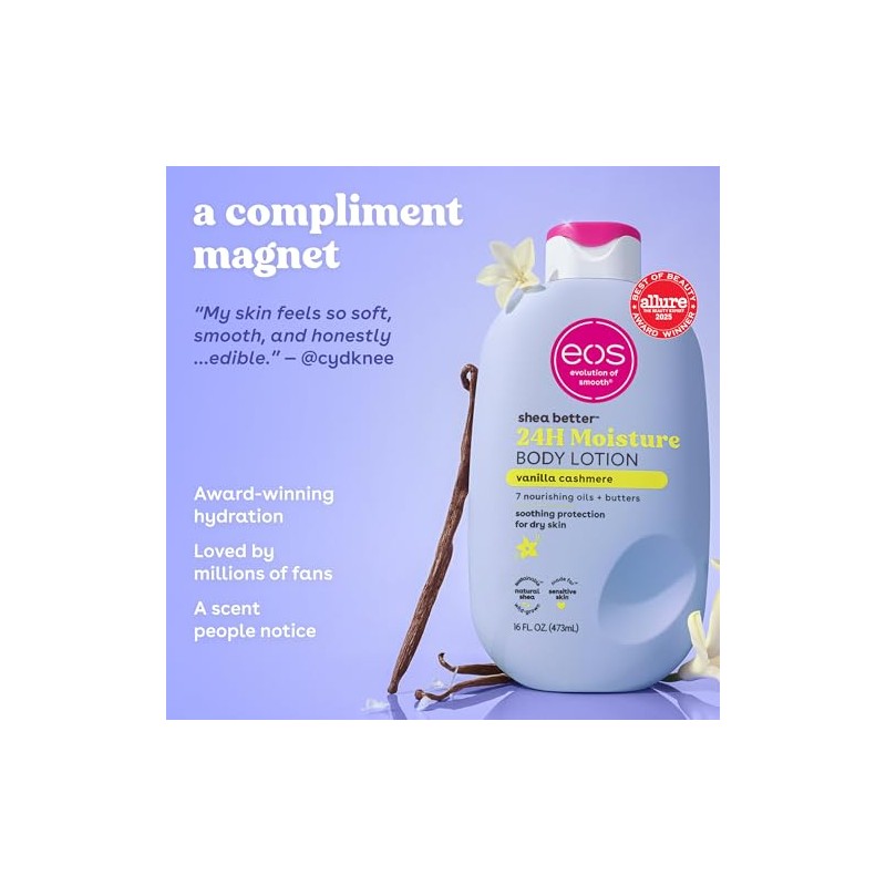 EOS Eos Shea Better Body Lotion – Vanilla Cashmere |