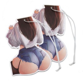 VmG-Store VmG-Store 2er Set Lufterfrischer Duftbaum Tuning frs Auto Duftspender Air Freshener Duft lustiger Anh?nger Design (201 Girl6)