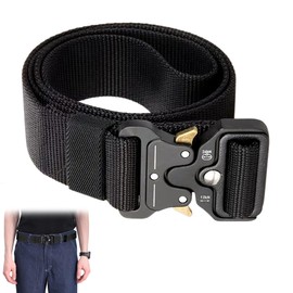 1PC Tactical Belt Men Adjustable and Fashionable Work Belts for Men Heavy Duty Performance and Stylish Durability Work Belt for Work Outdoor Sports Survival and Daily Casual Use Combat Belt