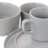 Elama Luxmatte Contemporary Dinnerware Set, 20 Piece, Light Grey