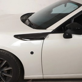 MXauto-2024 Black Side Fender Vent Fins Air Wing Car Trim For Toyota 86 Subaru BRZ 2012-2020