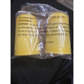 Unmarked Set Of 2 Yellow Butter Bread & Store (NEW)