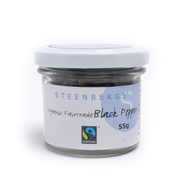 Steenbergs Organic Fairtrade Black Peppercorns Standard Jar- 55g
