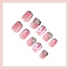 24Pcs Leopard French Press on Nails Short Square Nail Tips