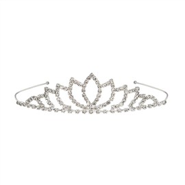 Royal Rhinestone Tiara - Silver