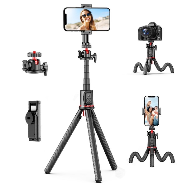 Fotopro Mobile Phone Tripod, Mini Flexible Extendable Tripod Stand with