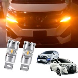 Alphard/Vellfire 10 Series/20 Series/30 Series/Compatible LED Turn Signal Valve, Built-in High Fla Prevention Resistor, T20/T20 Difference, Amber, CSP Chip, SMD Toyota, Compatible Exterior LED Bulb,
